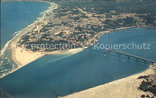 Newport Oregon Yaquina Bay Bridge aerial view Kat. Newport