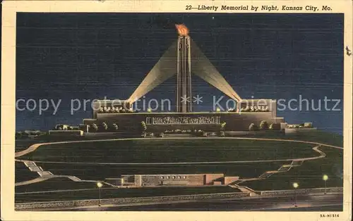 Kansas City Missouri Liberty Memorial by night Kat. Kansas City