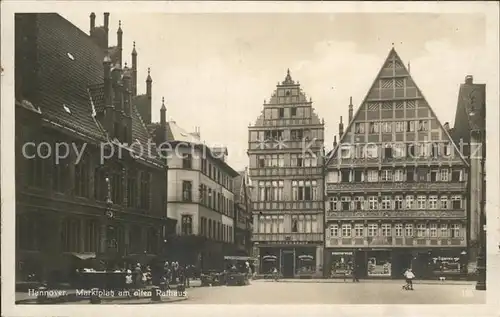 Hannover Marktplatz am alten Rathaus Kat. Hannover