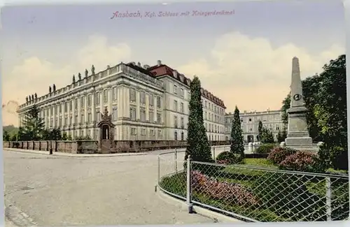 Ansbach Mittelfranken Ansbach Krieger Denkmal  x 1910 / Ansbach /Ansbach LKR