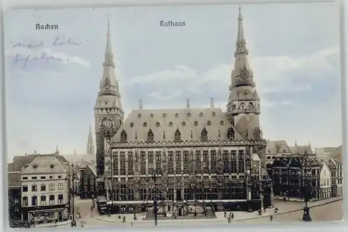 Aachen Aachen Rathaus x 1909 / Aachen /Aachen LKR