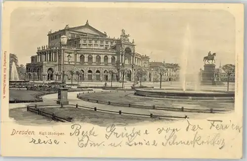 Dresden Dresden Hofoper x / Dresden Elbe /Dresden Stadtkreis