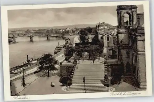 Dresden Dresden Bruehlsche Terrasse * / Dresden Elbe /Dresden Stadtkreis