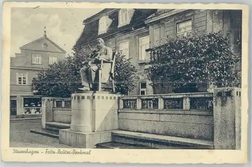 Stavenhagen Stavenhagen Fritz Reuter Denkmal  x / Stavenhagen Reuterstadt /Demmin LKR