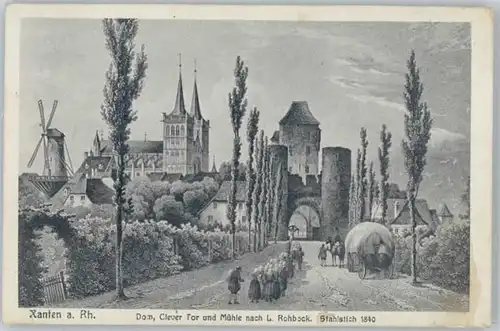 Xanten Xanten Dom Clever Tor Muehle Kuenstlerkarte x / Xanten /Wesel LKR