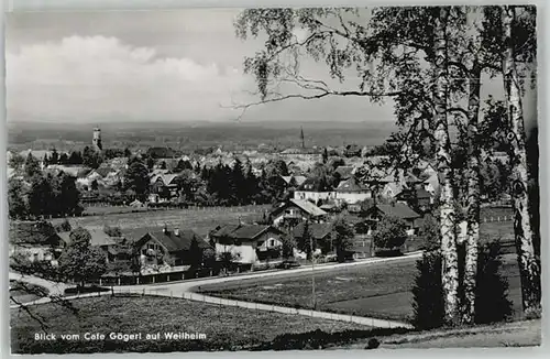 Weilheim Oberbayern Weilheim in Oberbayern Cafe Goegerl ungelaufen ca. 1955 / Weilheim i.OB /Weilheim-Schongau LKR