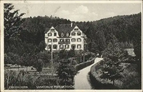 Oberachern Oberachern Sanatorium Friedrichshoeh x / Achern /Ortenaukreis LKR