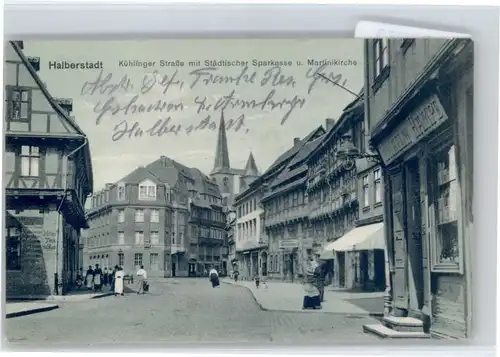 Halberstadt Halberstadt Kuehlinger Strasse Sparkasse Martinikirche x / Halberstadt /Harz LKR