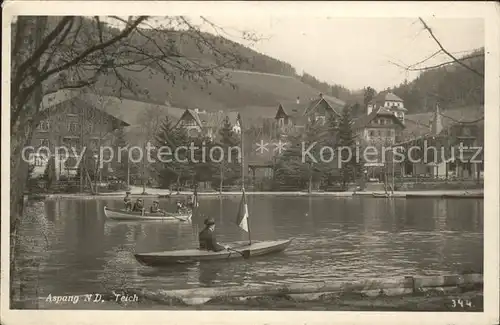 Aspang Markt Teich Bootspartie Kat. Aspang Markt am Wechsel