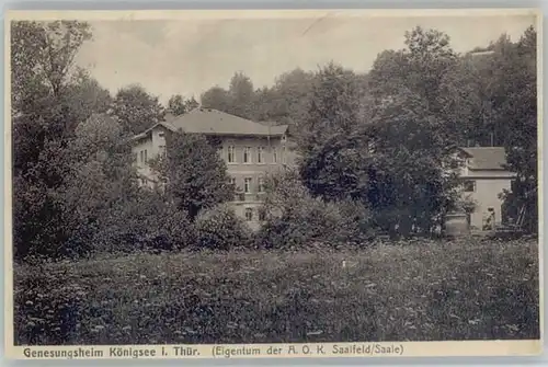 Koenigsee Thueringen Genesungsheim * / Koenigsee /Saalfeld-Rudolstadt LKR