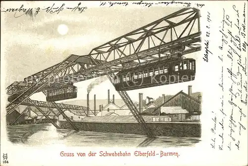 Elberfeld Wuppertal Schwebebahn Kuenstlerkarte / Wuppertal /Wuppertal Stadtkreis