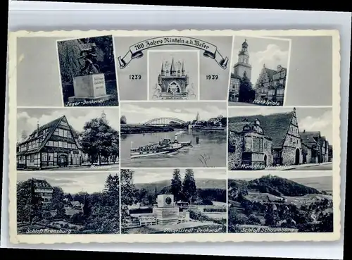 Rinteln Rinteln Marktplatz Jaeger Denkmal Museum Schloss Arensburg Dingelstedt Denkmal Schloss Schaumburg x / Rinteln /Schaumburg LKR