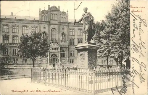 Rostock Mecklenburg-Vorpommern Universitaet Bluecher-Denkmal / Rostock /Rostock Stadtkreis