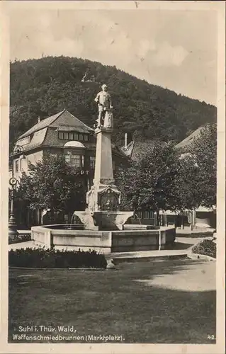 Suhl Th?ringer Wald Waffenschmiedbrunnen (Marktplatz)