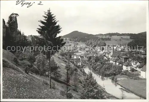 Velden Mittelfranken Gesamtansicht Felsen Fraenkische Alb Stempel Reichsminister / Velden Pegnitz /Nuernberger Land LKR