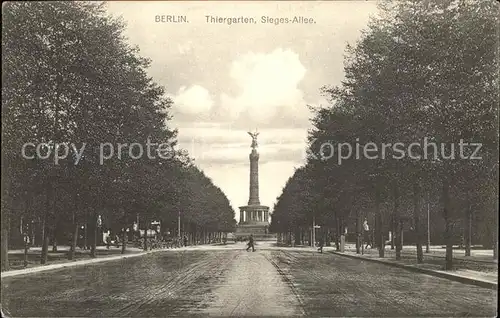 Berlin Tiergarten Siegesallee Siegessaeule Kat. Berlin