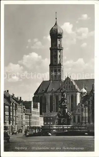 Augsburg Ulrichmuenster Herkulesbrunnen Skulptur Kat. Augsburg