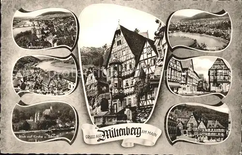 Miltenberg Main Historische Altstadt Fachwerk Brunnen Schnatterloch Schloss Kirche Hotel Riesen aeltestes Gasthaus Deutschlands 12. Jahrhundert Kat. Miltenberg