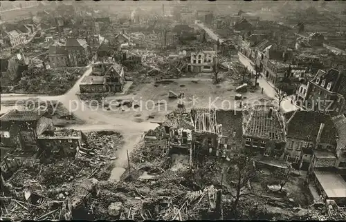 Xanten Zerstoerte Stadt Fliegeraufnahme Kat. Xanten