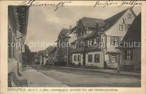 Koenigsfeld Schwarzwald Unterer Teil der Friedrichstrasse Kat. Koenigsfeld im Schwarzwald