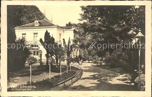 Lahr Schwarzwald Partie im Stadtgarten Villa Kat. Lahr