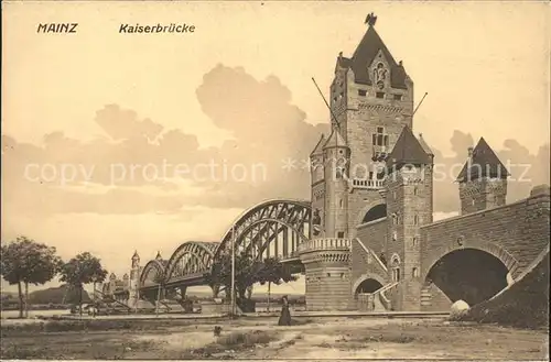 Mainz Rhein Kaiserbruecke / Mainz Rhein /Mainz Stadtkreis