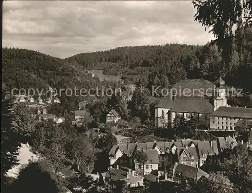 Triberg Schwarzwald Teilansicht mit Kirche Kat. Triberg im Schwarzwald