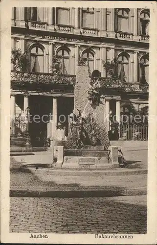 Aachen Backauvbrunnen Kat. Aachen