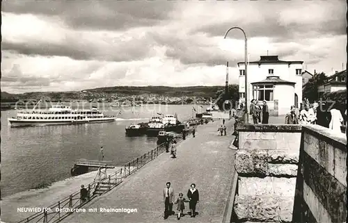 Neuwied Rhein Deichkrone mit Rheinalagen Kat. Neuwied