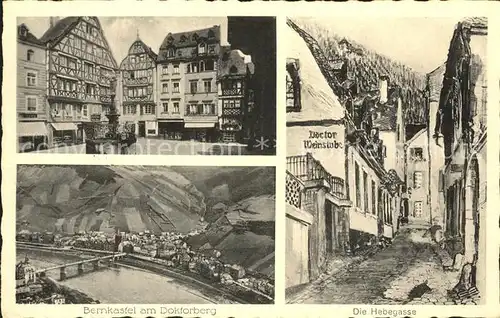 Bernkastel Kues Doktorberg Hebegasse Rheinpanorama Kat. Bernkastel Kues