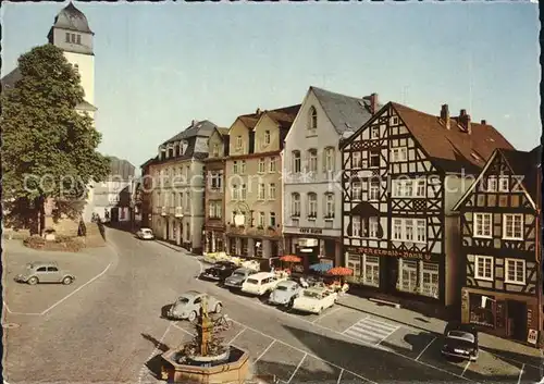 Hachenburg Westerwald Konditorei Cafe Klein Autos Fachwerk Kat. Hachenburg