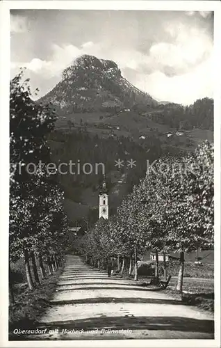 Oberaudorf mit Hocheck und Bruennstein Kat. Oberaudorf