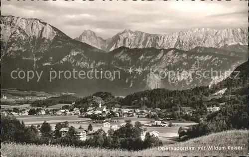 Oberaudorf mit Wildem Kaiser Kat. Oberaudorf