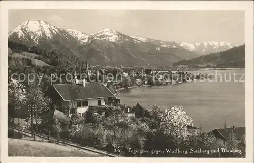 Tegernsee mit Wallberg Setzberg und Blauberg Kat. Tegernsee