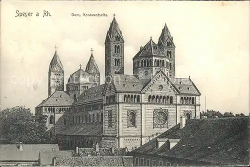 Speyer Rhein Dom Nordwestseit Kat. Speyer