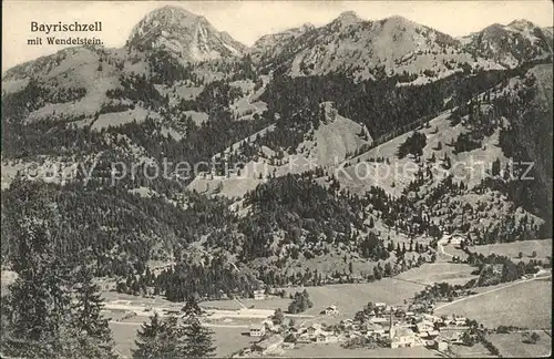 Bayrischzell Panorama mit Wendelstein Bayerische Voralpen Kat. Bayrischzell