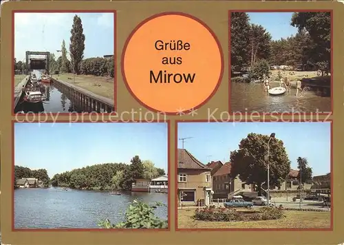 Mirow Schleuse Campingplatz Zootzensee Mueritz Havel Kanal Markt Kat. Mirow Mecklenburg