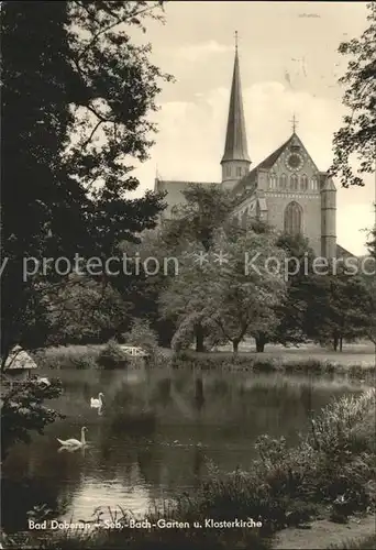 Bad Doberan Sebastian Bach Garten Schwanenteich Klosterkirche Kat. Bad Doberan