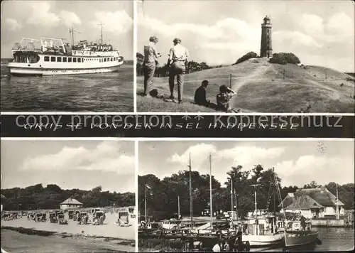 Insel Hiddensee Faehrschiff Leuchtturm Strand Hafen Fischkutter Kat. Insel Hiddensee