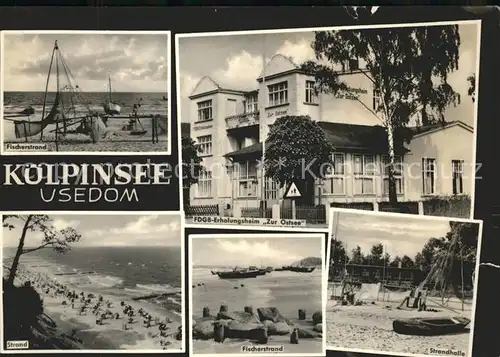 Koelpinsee Usedom Fischerstrand FDGB Erholungsheim Zur Ostsee Strand Strandhalle Kat. Usedom