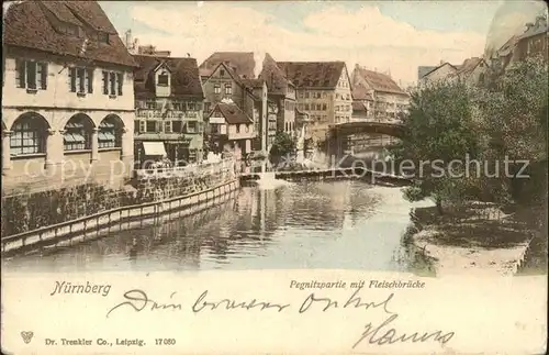 Nuernberg Pegnitzpartie Fleischbruecke Kat. Nuernberg