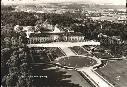 Ludwigsburg Resisdenzschloss Fliegeraufnahme Kat. Ludwigsburg