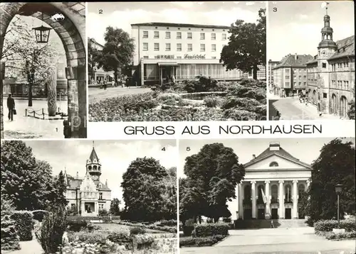 Nordhausen Thueringen Rathaus u.Theater Kat. Nordhausen