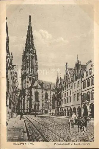 Muenster Westfalen Prinzipalmarkt Lambertikirche Kat. Muenster