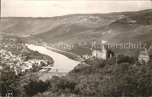 Bernkastel Kues Panorama mit Burg Mosel Kat. Bernkastel Kues