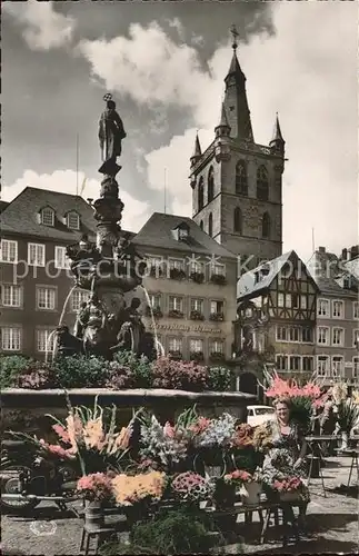 Trier Petrusbrunnen Hauptmarkt Stadtpfarrkirche St. Gangolf Kat. Trier