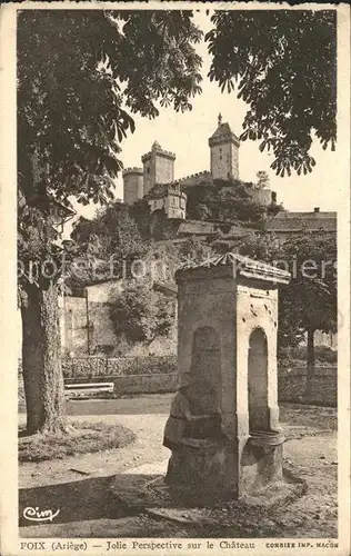 Foix Perspective sur le Chateau Kat. Foix