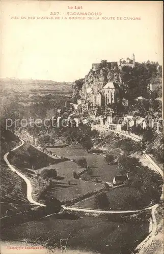 Rocamadour Vue generale Route de Cahors Kat. Rocamadour