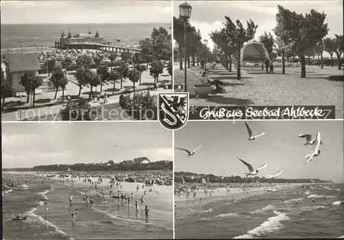 Ahlbeck Ostseebad Konzertplatz Seebruecke Strandpartie Kat. Heringsdorf Insel Usedom