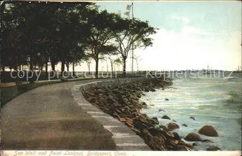 Bridgeport Connecticut Sea Wall and Point Lookout Kat. Bridgeport